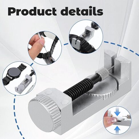 Xthrotsenk Watch Link Removal Pins Kit Watch Link Removal Tool Remover Watches Repair Pin Tool with 12PCS Replacement Pins and 3PCS Pin Punches for Watches Strap Adjustment Repair in Kuwait