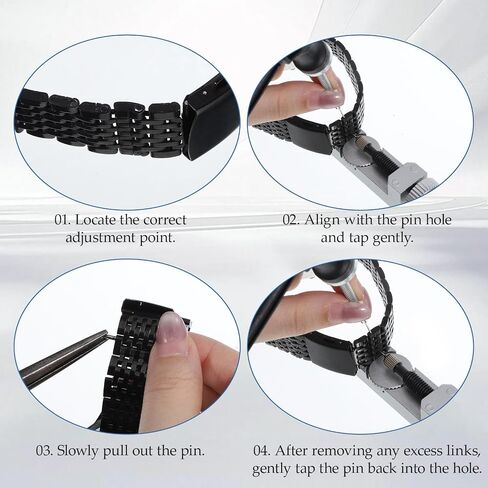 Xthrotsenk Watch Link Removal Pins Kit Watch Link Removal Tool Remover Watches Repair Pin Tool with 12PCS Replacement Pins and 3PCS Pin Punches for Watches Strap Adjustment Repair in Kuwait