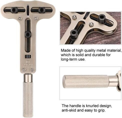 مزيل علبة الساعة المعدنية برغي قابل للتعديل احترافي متين بتصميم ثلاثي الفك أداة إصلاح فتاحة الساعة الخلفية in Kuwait