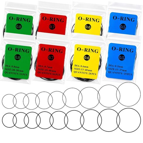 8-Piece Watch Gasket Set, Watch Parts O Ring Kit, Waterproof Seal Ring Set for Watchs Repair, Durable Watchs Gaskets O Rings for Watchss Maintenance in Saudi Arabia