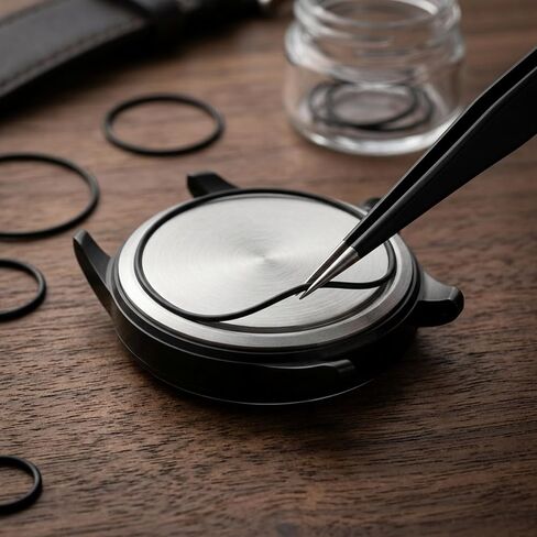 8-Piece Watch Gasket Set, Watch Parts O Ring Kit, Waterproof Seal Ring Set for Watchs Repair, Durable Watchs Gaskets O Rings for Watchss Maintenance in Saudi Arabia