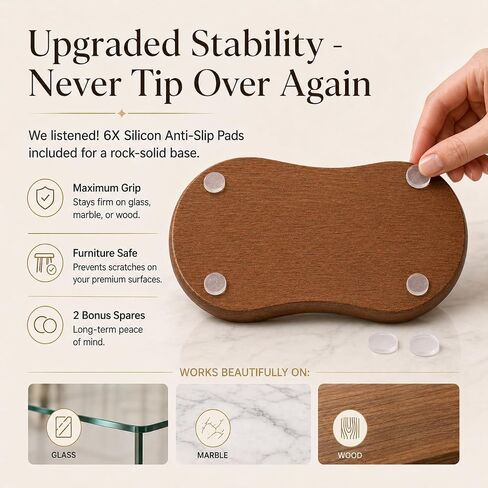 2-in-1 Inverted Incense Stick Holder with Ash Catcher - Wooden Upside Down Glass Incense Burner with Storage for Meditation, Yoga, Spa - Mess-Free Set Includes 25 Sticks, Brush & 6 Anti-Slip Pads in Saudi Arabia