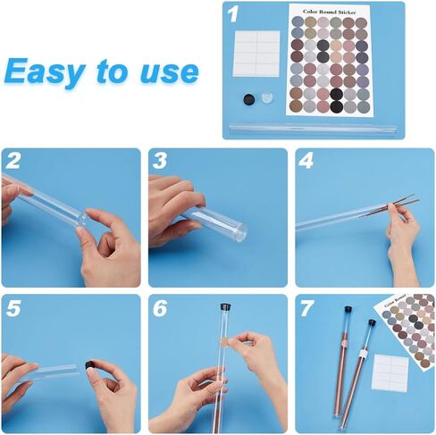 AHANDMAKER 50Pcs Clear Plastic Tube with Black lid Incense Storage Tube Transparent Plastic Tubes Clear Bead Containers with 10 Sheets Label Stickers for 8-10 inch Incense Sticks, Preserves Aroma in Kuwait