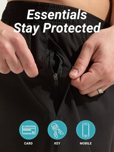 Arcweg Mens Swimming Trunks 2 in 1 with Boxer Liner 5.5" Quick Dry Swimwear Bathing Suit Swim Shorts with Zipper Pockets Black in Saudi Arabia