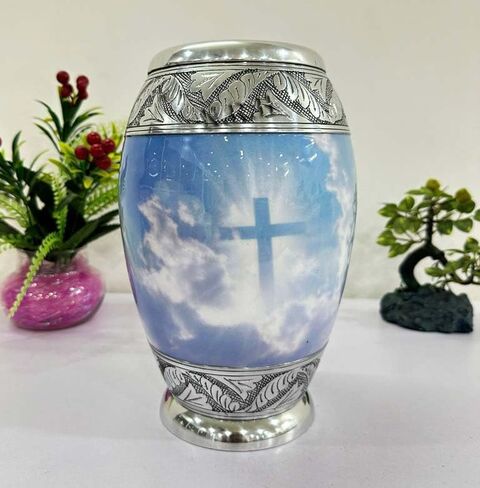 Heavenly Cross Cremation Urns for Adults for Funeral Burial or Home Dad and Cremation Urns for Human Ashes XL Large & Small in Saudi Arabia