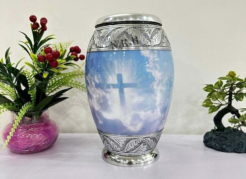 Heavenly Cross Cremation Urns for Adults for Funeral Burial or Home Dad and Cremation Urns for Human Ashes XL Large & Small in Saudi Arabia