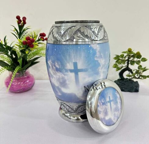 Heavenly Cross Cremation Urns for Adults for Funeral Burial or Home Dad and Cremation Urns for Human Ashes XL Large & Small in Saudi Arabia