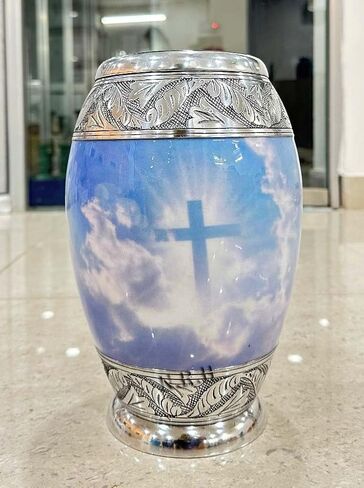 Heavenly Cross Cremation Urns for Adults for Funeral Burial or Home Dad and Cremation Urns for Human Ashes XL Large & Small in Saudi Arabia
