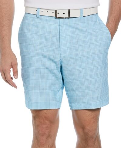 PGA TOUR Mens Regular fit Golf Shorts 30 Blue Plaid in Kuwait