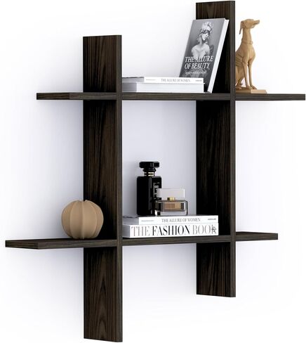 Mobili Fiver, Angelica Shelves # Dark Walnut, Made in Italy in Kuwait
