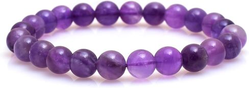 Healing Crystal Bracelet for Women & Men | 7mm Natural Stone Beaded Bracelet | Energy Balancing Gemstone Jewelry Gift for Positivity, Luck & Protection | Stretchable Bracelet in Kuwait