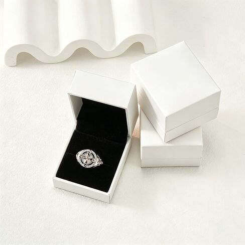 925 Sterling Silver Ring for Women Celtic Knot Design - Rose Gold and White Gold Plated Cubic Zirconia Statement Ring - Jewelry Gift for Her - Size 6-10 in Saudi Arabia