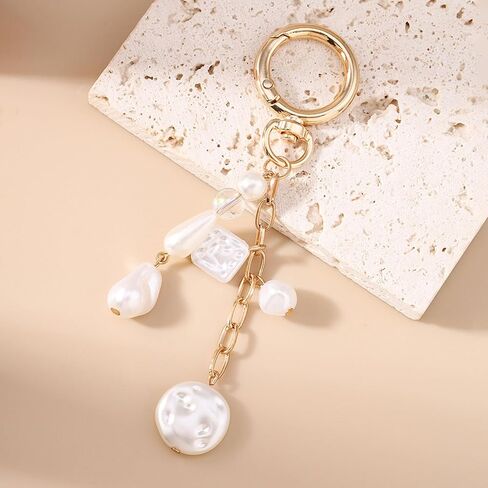 Cute Pearl Bag Charms for Handbags, Sweet Starfish Shell Keychain Purse Charms for Women in Saudi Arabia