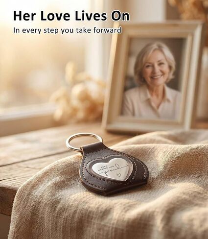 Memorial Sympathy Keepsake Gift for Loss of Mom to Daughter Son, Keep Making Her Proud Remembrance for Loss of Mom, Bereavement Remembrance Keychain for Grieving Family Member, Mother Memorial Gift in Saudi Arabia
