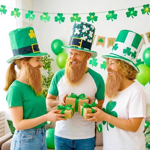 3Pcs St.Patrick's Day Hat Leprechaun Hat Green Top Hat Saint Patrick Costume Accessories Irish Hats for Party Themed Events in Saudi Arabia