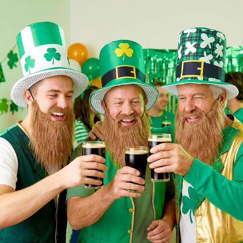 3Pcs St.Patrick's Day Hat Leprechaun Hat Green Top Hat Saint Patrick Costume Accessories Irish Hats for Party Themed Events in Saudi Arabia