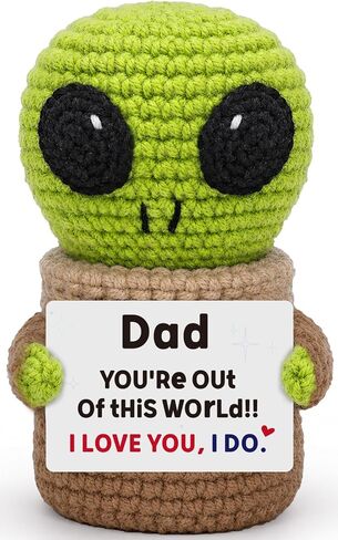 Funny Husband Crochet Alien Gifts for Fathers Day - Father's Day Birthday Gifts for Husband from Wife, Romantic Wedding Anniversary Present for Men Hubby Spouse - I Love You Gift for Him in Saudi Arabia