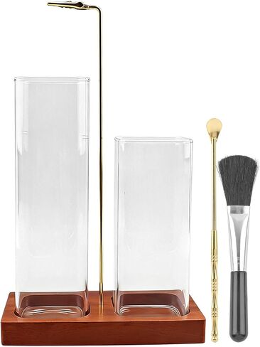2 in 1 Incense Holder for Sticks, Incense Burne with Glass Ash Catcher and Incense-Sticks Organizer, Vertical Inscents-Sticks Holder for Yoga Spa Meditation Home Decor(Color:Transparent) in Saudi Arabia