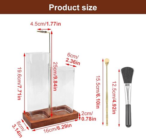 2 in 1 Incense Holder for Sticks, Incense Burne with Glass Ash Catcher and Incense-Sticks Organizer, Vertical Inscents-Sticks Holder for Yoga Spa Meditation Home Decor(Color:Transparent) in Saudi Arabia