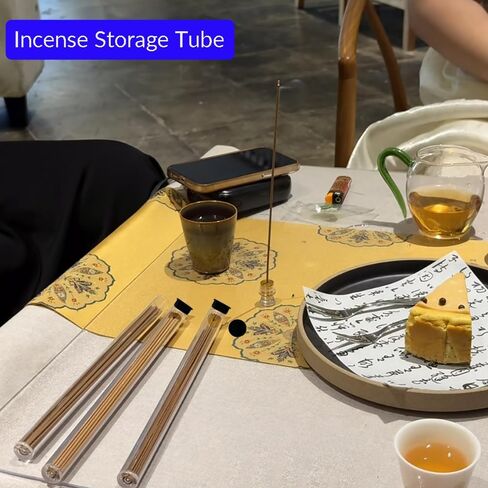30 Pcs 11 Inch Clear Plastic Tube, Storage Tube with Black Lid for Incense Sticks Beads with 5 Pcs Stickers in Saudi Arabia