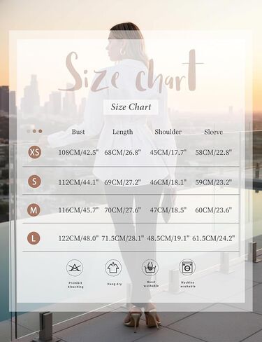 HOCANDY Women Long Sleeve Button Down Shirt Tie Back Cinched Waist Lapel Collar Corset Blouse Work Casual Dressy Tunic Shirt White in Saudi Arabia