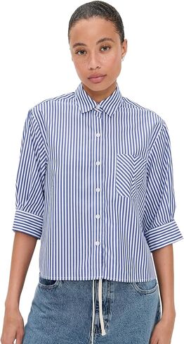 rag & bone Women's Lucia Stripe Poplin Shirt in Kuwait