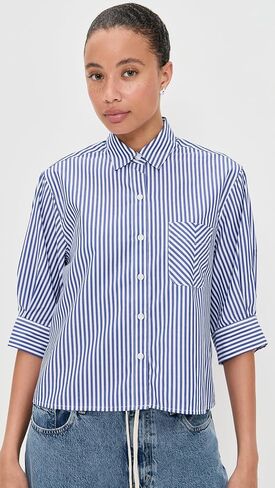 rag & bone Women's Lucia Stripe Poplin Shirt in Saudi Arabia
