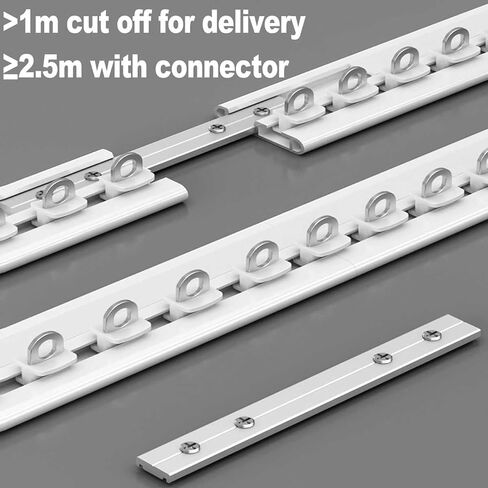 Aluminum Alloy Curtain Tracks,Ultra-Thin Aluminum Curtain Track 1m-6m, Silent Ceiling Rail for Room Dividers & Windows, Privacy Solution, Perfect for Home & Office (Size: 1.4m/4.6ft) in Saudi Arabia