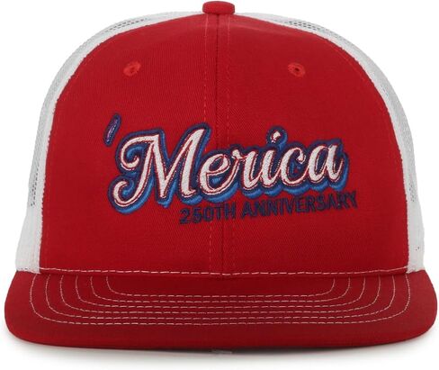 Made in USA Trucker Hat – America Baseball Cap, Snapback Mesh Hat for Men, 250th Anniversary in Kuwait