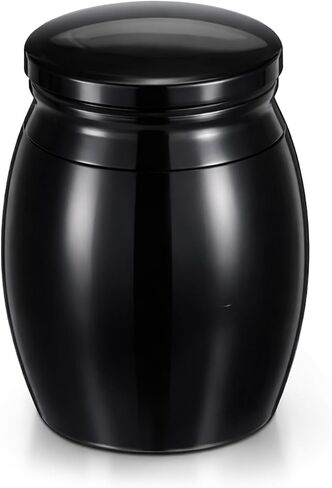 Mini Pet Urns, Small Urns for Ashes Aluminum Small Keepsake Urn Mini Ashes Urn for Dog Cat Pet Cremation Keepsake, Black in Saudi Arabia