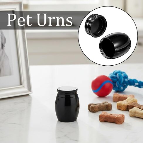 Mini Pet Urns, Small Urns for Ashes Aluminum Small Keepsake Urn Mini Ashes Urn for Dog Cat Pet Cremation Keepsake, Black in Saudi Arabia