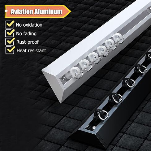Aluminum Alloy Curtain Tracks,Heavy Duty Black Seamless V Shape Curtain Rod, 6.5m (21ft) Long, Durable Aluminum Alloy for Living Room, Bedroom, Study - 320cm/10.5ft/126in, Easy Installation in Kuwait