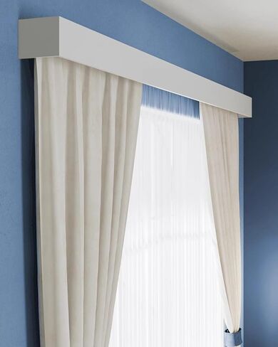 Aluminum Alloy Curtain Tracks,Premium White Aluminum Alloy Double Curtain Tracks with Silent Rollers - 5m (16.4ft) Wall/Ceiling Mount Curtain Rail System for Bedroom, Living Room & Smooth Op in Kuwait