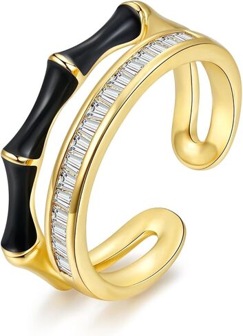 Vintage 14k Gold Ring for Women - Adjustable Carving Open Ring Unique Boho Jewelry Gift for Wedding Band & Daily Wear Ring in Kuwait