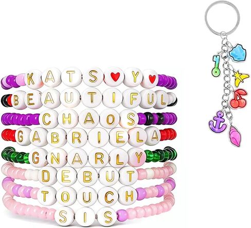 KATSEYE Merch Bracelets Keychain Set Tour Album Inspired Friendship Gifts for Fans Women Men in Kuwait