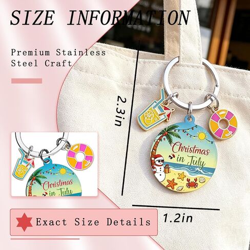 Christmas In July Decorations Keychain Summer Christmas Birthday Party Favors Beach Themed Gifts For Women Xmas In July Accessories For Hawaiian Party Decorations Summer Gift Beach Basket Gift Ideas in Kuwait