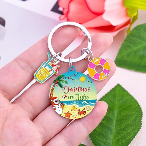 Christmas In July Decorations Keychain Summer Christmas Birthday Party Favors Beach Themed Gifts For Women Xmas In July Accessories For Hawaiian Party Decorations Summer Gift Beach Basket Gift Ideas in Kuwait