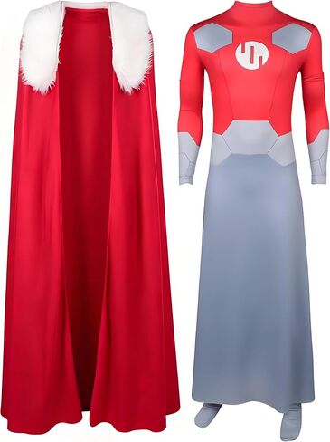 Invincible Thragg Cosplay Costume Adults Grand Regent Thragg Jumpsuit Cloak Onesie Bodysuit Halloween Mens Outfits in Saudi Arabia