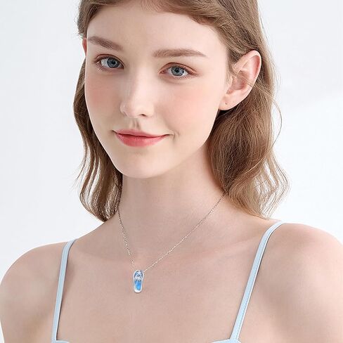 Midir&Etain Beach Themed Jewelry – Flip Flops Necklace and Earrings in Saudi Arabia