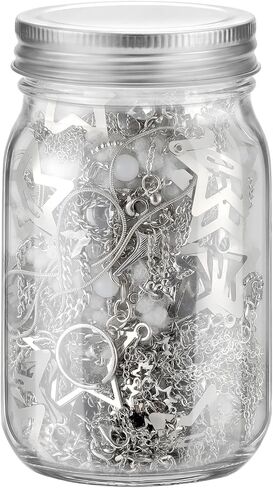 Beach Mystery Jewelry Jar Bundle - 50+ Pcs Ocean Inspired Surprise Jewelry Box with Shell Charms, Starfish Necklaces, Anklets & Earrings - Boho Summer Gift Set in Saudi Arabia
