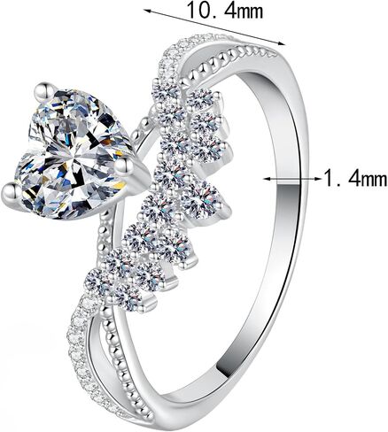 Women's Romantic 14K Gold Heart Shape Diamond Statement Ring, Featuring 1 Carat Heart-Shaped VVS1 D-Color Stone on Unique Twist Band, Symbolic Design for Love Celebrations in Kuwait