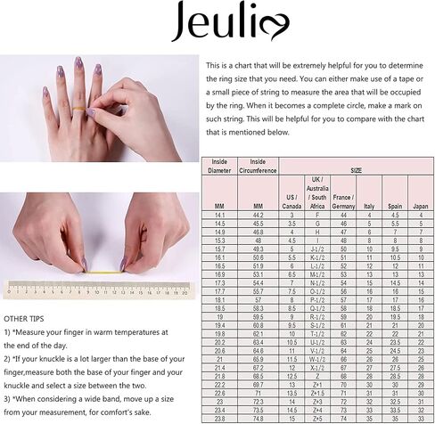 Jeulia Luna Astra Stackable Wedding Ring Set for Women, 5.2 CT Lab Created Cz Engagement & Bridal Bands, Moon and Star Radiant Cut Design in 925 Sterling Silver, Gift Box in Kuwait