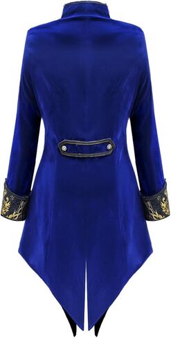 Crubelon Men Vampire Jacket Steampunk Victorian Tailcoat Costume Frock Coat for Masquerade Halloween Party in Saudi Arabia