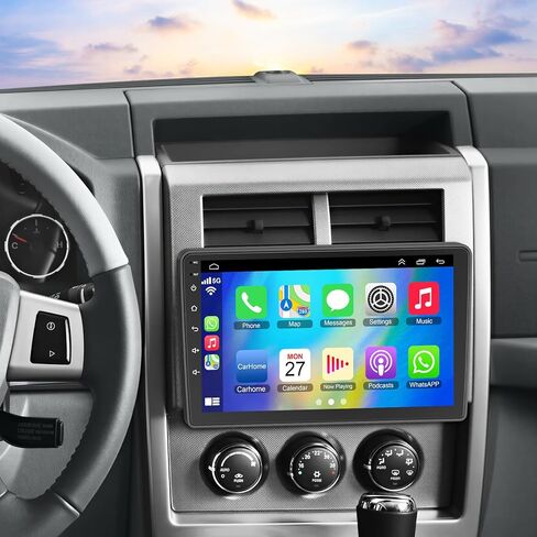Car Stereo for Dodge Challenger(2008-2014), for Dodge Avenger(2008-2014),4GB + 64GB 10" HD Touchscreen Car Radio – Android 12 System, Wireless CarPlay & Android Auto, GPS Navigation & Bluetooth in Kuwait