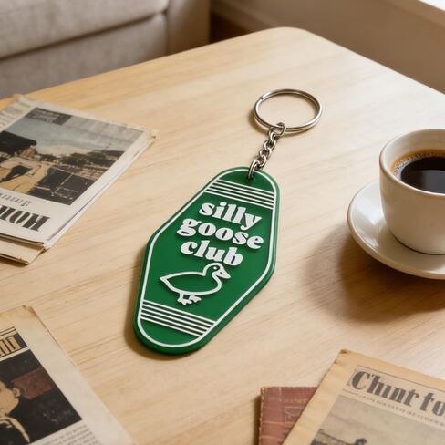 Silly Keychain Goose Keychain Funny Key Chain Gag Key Ring for Men Women in Saudi Arabia