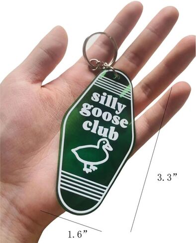 Silly Keychain Goose Keychain Funny Key Chain Gag Key Ring for Men Women in Saudi Arabia