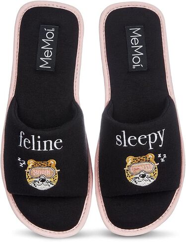 MeMoi Feline Sleepy Open-Toe Slippers in Kuwait