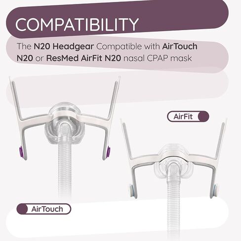 2 Pack N20 Headgear Large Compatible with ResMed AirFit AirTouch N20 Nasal Mask Headgear, N20 Full Face Mask Headgear Strap in Saudi Arabia