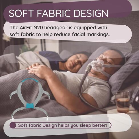 2 Pack N20 Headgear Large Compatible with ResMed AirFit AirTouch N20 Nasal Mask Headgear, N20 Full Face Mask Headgear Strap in Saudi Arabia