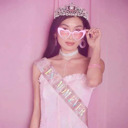 Mother's Day Sash and Crown Set - Best Mom Ever Sash with Tiara, Mother's Day Gift, Birthday Queen Tiara for Women, Mom Party Decorations, Elegant Crown Set in Saudi Arabia